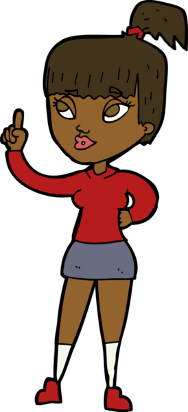 Bir insan tarafından çizilmiş bir fikri olan çekici bir kız.