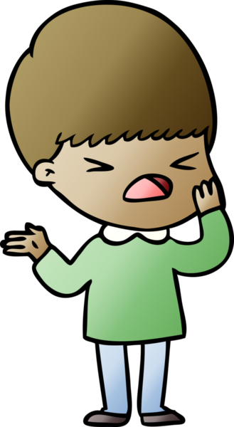 Çizgi film bir insan tarafından çizilmiş stresli adam