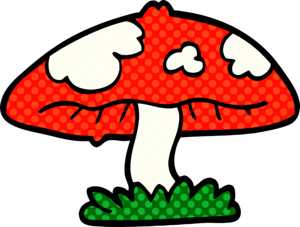 Bir insan tarafından çizilmiş karalama mantarı.