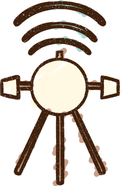 Uydu Tebeşiri Bir insan tarafından çizilmiş