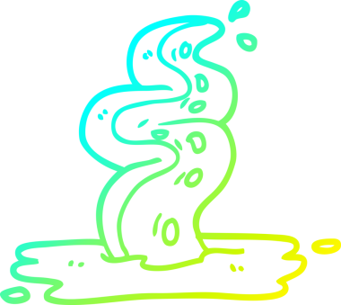 Bir insan tarafından çizilmiş soğuk gradyan çizgi çizimi.