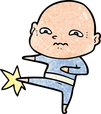 bir insan tarafından çizilmiş sinirli bir adam.