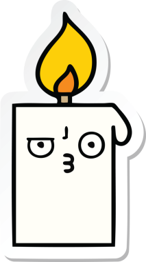 Bir insan tarafından çizilmiş şirin bir çizgi filmin çıkartması.