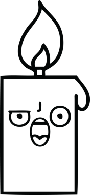 Bir insan tarafından çizilmiş mum çizimi.