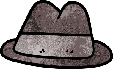 Bir insan tarafından çizilmiş karalama şapka.