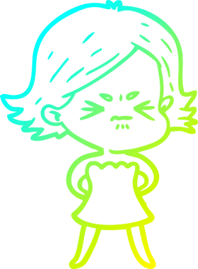 Bir insan tarafından çizilmiş kızgın bir karikatür çizimi.