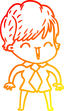 Bir insan tarafından çizilmiş gülen bir karikatür çizimi.