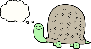 Bir insan tarafından çizilmiş serbest çizim baloncuk kaplumbağa.