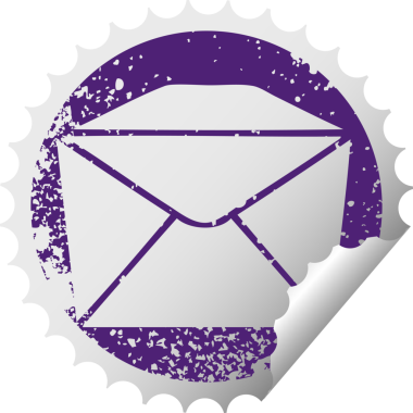 Bir insan tarafından çizilmiş sıkıntılı dairesel soyulan tuhaf sembol etiketi.