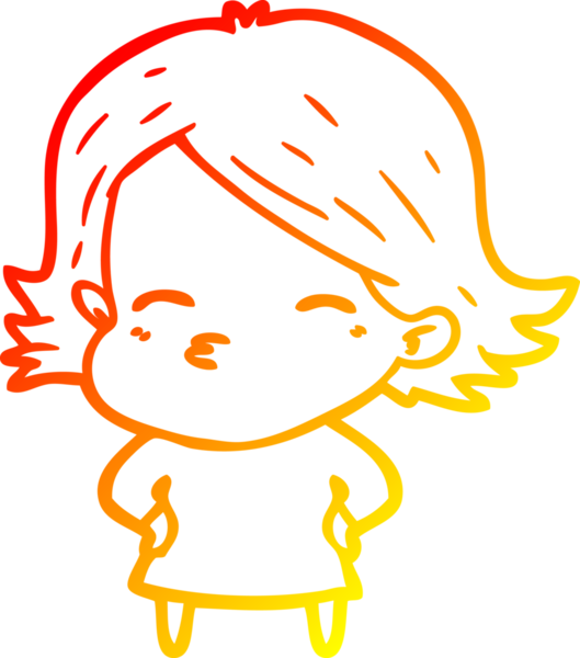 Bir insan tarafından çizilmiş bir karikatür kadın çizimi