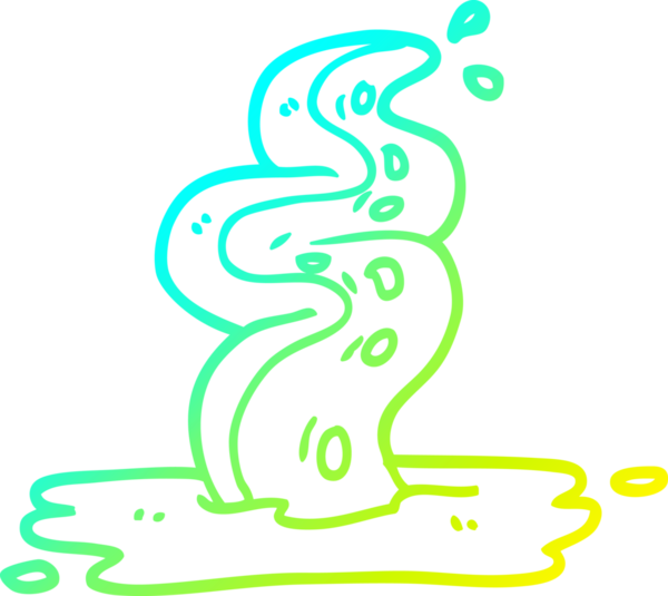 Bir insan tarafından çizilmiş soğuk gradyan çizgi çizimi.