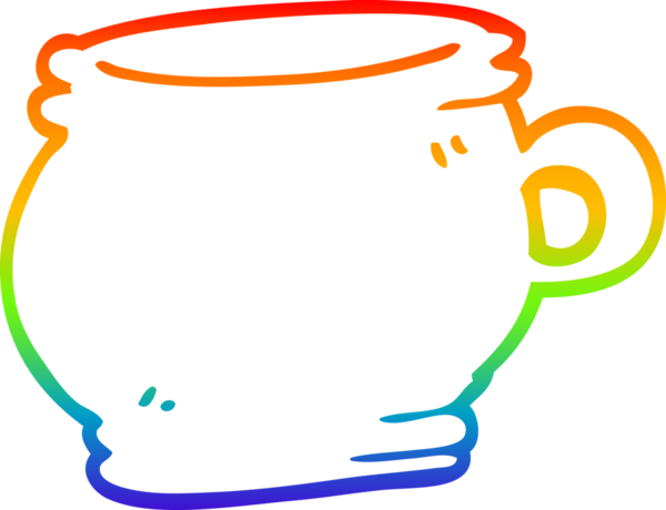 gökkuşağı gradyanı bir insan tarafından çizilmiş bir karikatür kabının çizimi