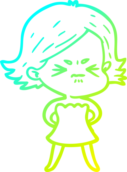 Bir insan tarafından çizilmiş kızgın bir karikatür çizimi.