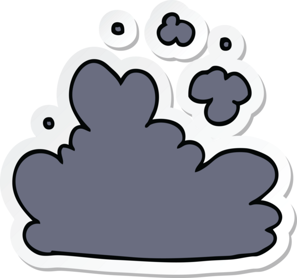 Bir insan tarafından çizilmiş bir karikatür bulutunun etiketi