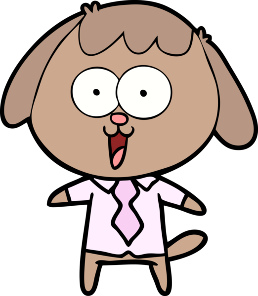 Bir insan tarafından çizilmiş şirin bir çizgi film köpeği.