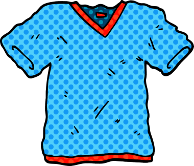 bir insan tarafından çizilmiş karikatür tişörtü