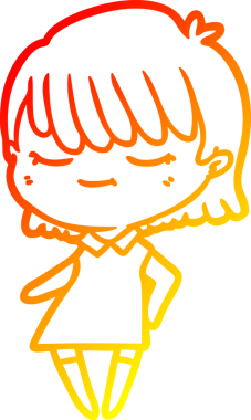 Bir insan tarafından çizilmiş bir karikatür kadın çizimi