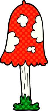 Bir insan tarafından çizilmiş karalama mantarı.