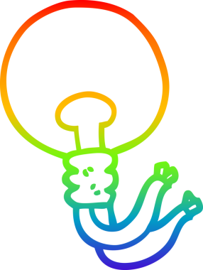 bir insan tarafından çizilmiş gökkuşağı gradyanı çizimi