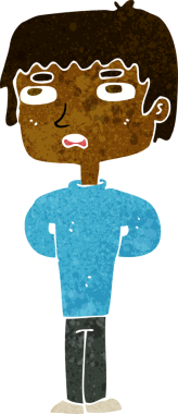 Bir insan tarafından çizilmiş mutsuz adam çizgi filmi.