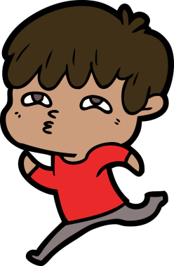 Bir insan tarafından çizilmiş garip bir adam.