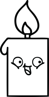 Bir insan tarafından çizilmiş mum çizimi.