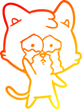 Bir insan tarafından çizilmiş, ağlayan bir karikatür çizimi.