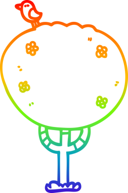 gökkuşağı gradyan çizgisi bir insan tarafından çizilmiş bir çizgi ağaç