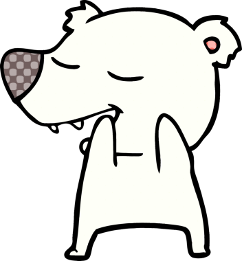 Bir insan tarafından çizilmiş kutup ayısı karikatürü