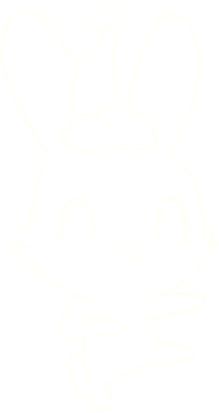 Bir insan tarafından çizilen Şen Tavşan Tebeşiri