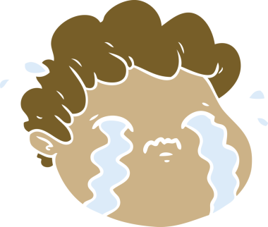 Düz renkli çizgi film karakteri bir insan tarafından çizilmiş.