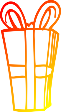 Bir insan tarafından çizilmiş bir çizgi filmin sıcak gradyan çizimi