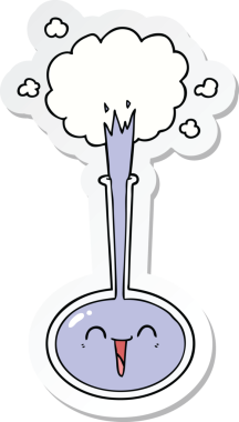 Bir insan tarafından çizilmiş bir karikatür bilim deneyinin çıkartması.