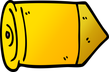 Bir insan tarafından çizilmiş altın kurşun.