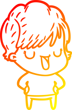 Bir insan tarafından çizilmiş bir karikatür kadın çizimi.