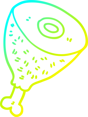 Bir insan tarafından çizilmiş et karikatürünün soğuk eğimli çizimi