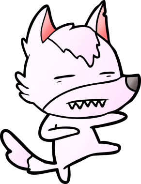 Bir insan tarafından çizilmiş kurt tekmesi.