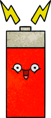 Bir insanın çizdiği pilin retro grunge desen karikatürü