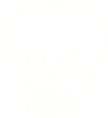 Ürkütücü Kafatası Tebeşiri Bir insan tarafından çizilmiş