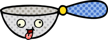 Bir insan tarafından çizilmiş bir kaşık çizgi romanı.