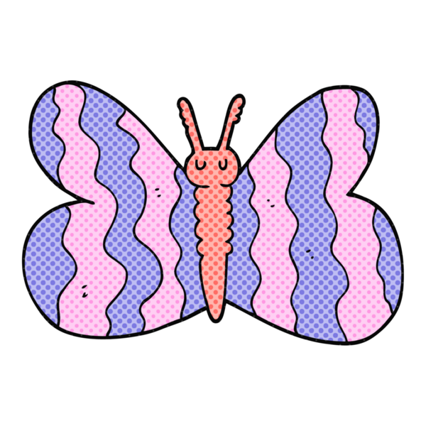 Bir insan tarafından çizilmiş serbest çizim kelebek.