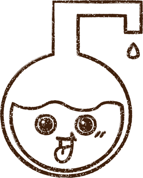 Bir insan tarafından çizilen Kimyasal Reaksiyon Karakalem Çizimi