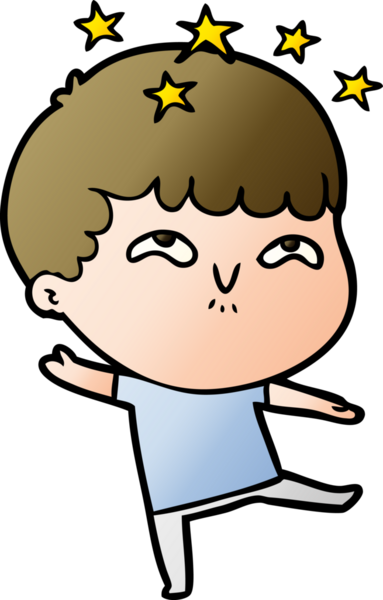 çizgi film bir insan tarafından çizilmiş hayret verici çocuk.