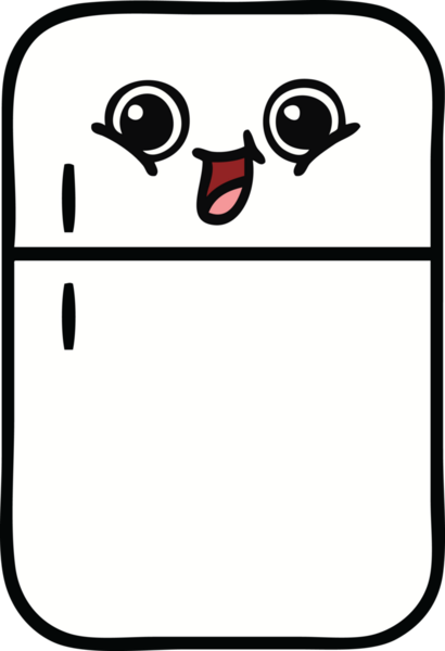 Bir insan tarafından çizilmiş buz dolabı karikatürü.