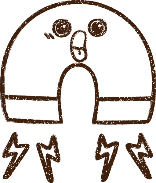 Bir insan tarafından çizilmiş mıknatıs kömürü