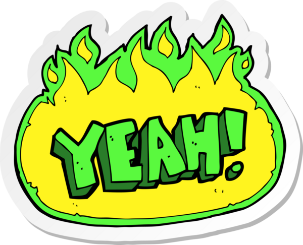 Çizgi film çıkartması. Evet, bir insan tarafından çizilmiş.