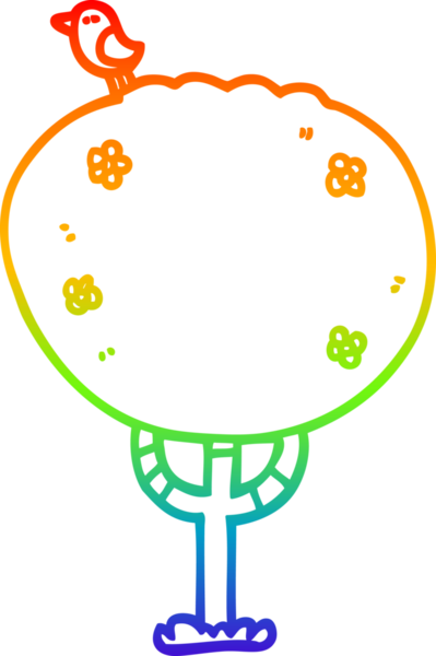gökkuşağı gradyan çizgisi bir insan tarafından çizilmiş bir çizgi ağaç