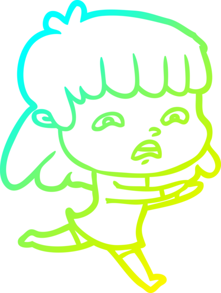 Bir insan tarafından çizilmiş endişeli bir karikatür çizimi.