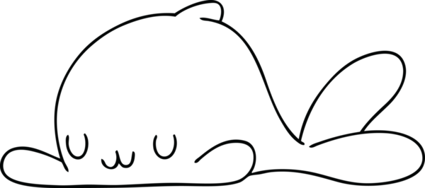 Bir insan tarafından çizilmiş garip çizgi film balinası çizimi