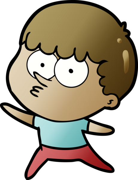 Bir insan tarafından çizilmiş çizgi film dansçısı çocuk.